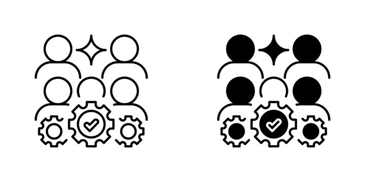 Human Resources Vector Line Icon for Business and Management
