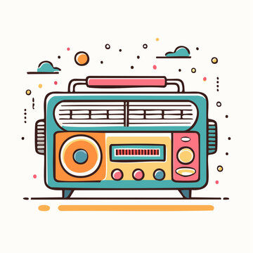 Retro Radio Illustration