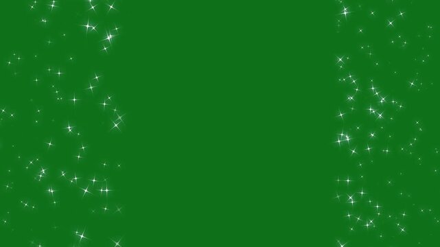 Luxury magic light transition with glitter star explosion on green screen, shining fairy dust trail, twinkling white sparkle animation, seamless fantasy motion graphics background loop 4K