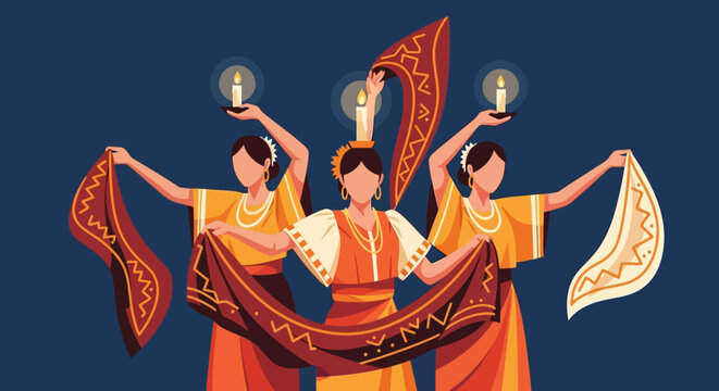 Traditional Pandanggo sa Ilaw Filipino Folk Dance Vector