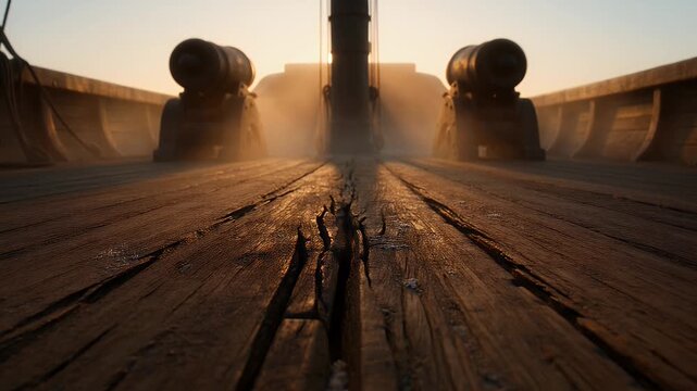 Rusty train cargo with sunset light.