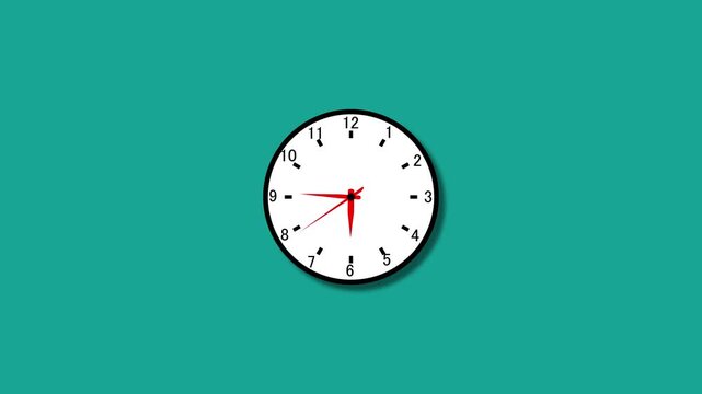 Abstract Fast Clock Icon Animation: Time Management, Deadline, and Schedule Planning Concept (4K)