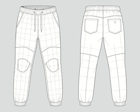 Fashionable Sweatpants Design Template for Modern Athletic Wear Illustration