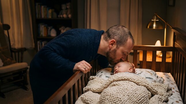 Happy Father's Day Father and Son Enjoying Quiet Moment Together