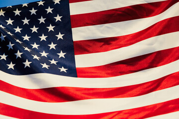 Obraz premium waving US flag for 4th of July celebrations