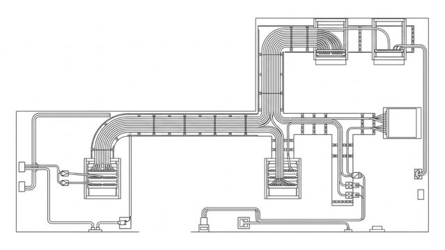 Data Cable Routing Network Structured Cabling CAD Layout