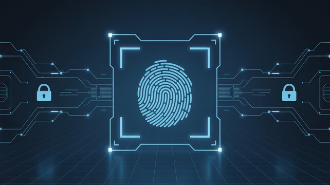 Fingerprint recognition with digital security background fingerprint security