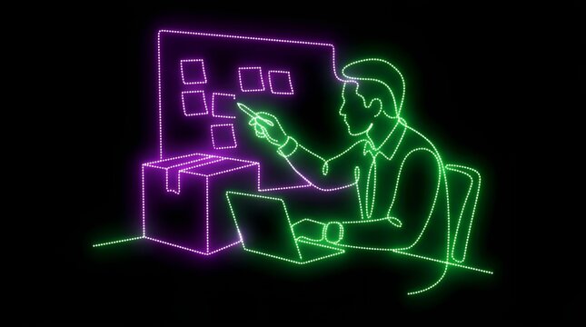 Warehouse manager tracking inventory and shipment tasks