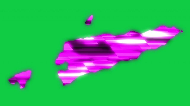 Timor-Leste East Timor purple news headline effect map pop animation green background