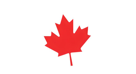 Obraz premium Red maple leaf icon on white background
