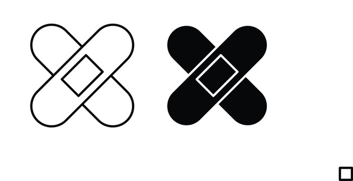 Bandage icon vector art set