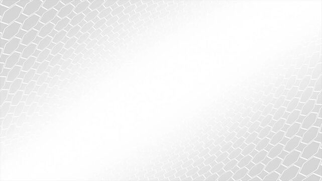 white color diagonally moving hexagonal shapes with blank space gradient design loopable seamless gradient background