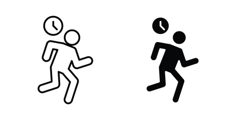 Fototapeta premium Busy icon vector art set