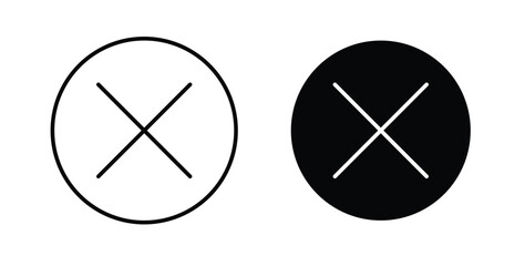 Cancel icon vector art set © Lohan