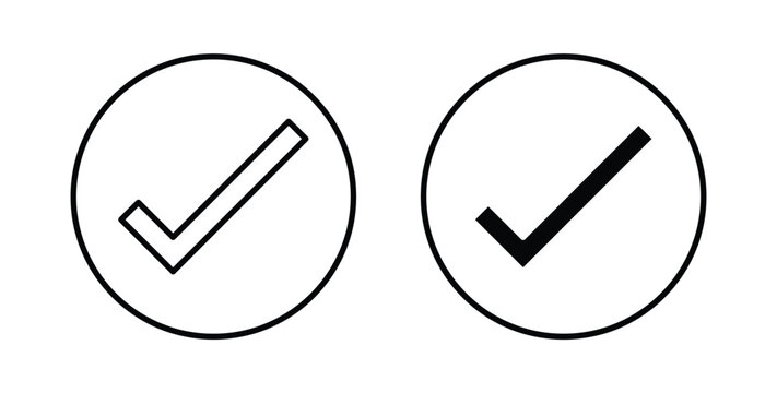 Checkmark icon vector art set