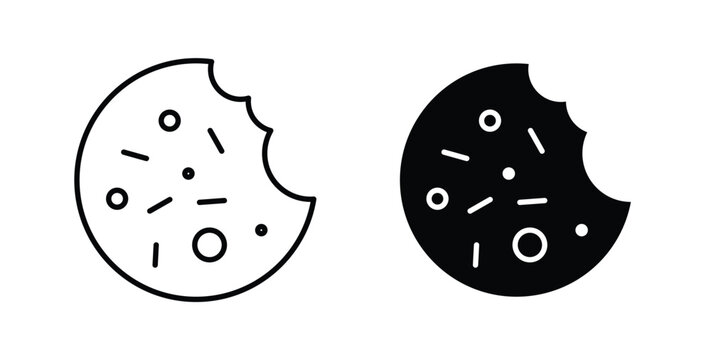 Cookie icon vector art set