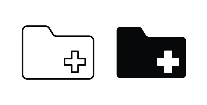 Create folder icon vector art set