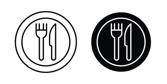 Cutlery icon vector art set