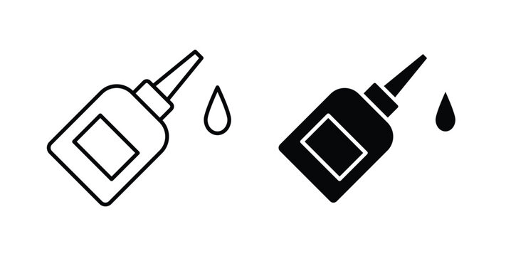 Glue icon vector art set