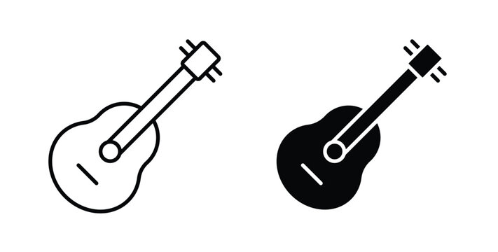 Guitar icon vector art set