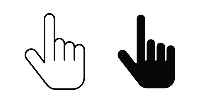Hand pointer icon vector art set
