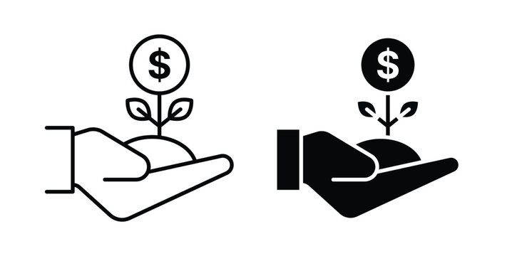 Investment icon vector art set
