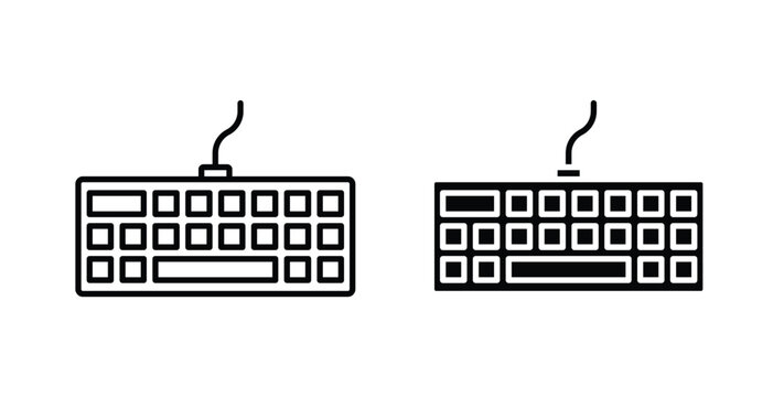 Keyboard icon vector art set