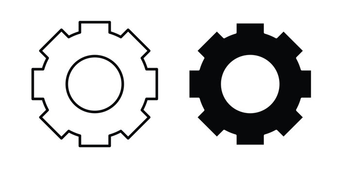 Settings icon vector art set