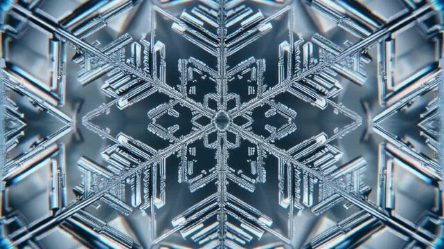 顕微鏡で見た雪の結晶ループ