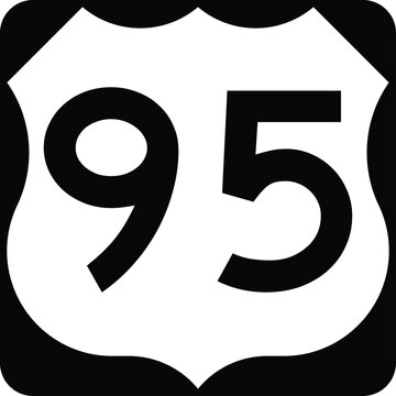 US Route 95 Sign Road Shield Illustration Design Icon