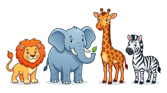 animais selvagens de desenho animado vetor 