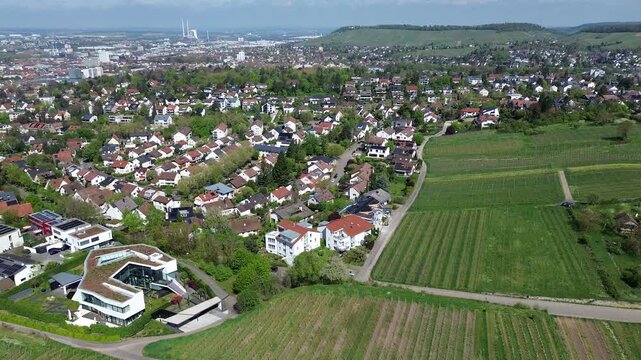 Blick auf Heilbronn - Die Au&szlig;enbezirke