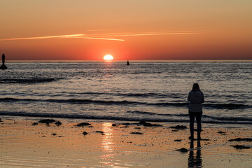 Fototapeta premium Es wird Abend auf Norderney