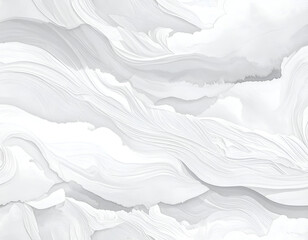 Obraz premium Abstract White Swirls and Waves Texture Background.