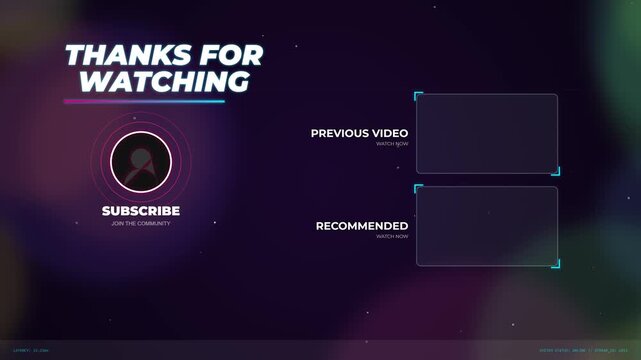 End screen Video Ending Graphic Motion
