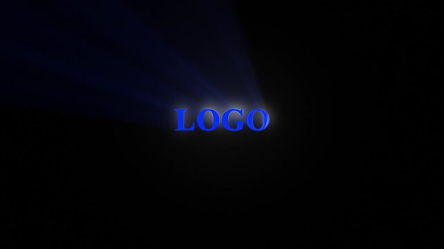 4k cinematic energetic glowing neon light logo revealer. 3d render, logo stings, modern logo animation