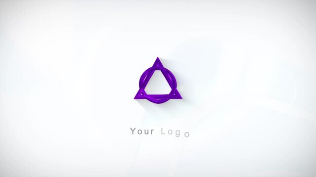 4k ultra HD cinematic 3d stroke clean stylish logo intro animation. 4k ultra HD, logo stings, 3d render, a modern clean logo revealed 