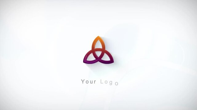 4k ultra HD cinematic 3d stroke clean stylish logo intro animation. 4k ultra HD, logo stings, 3d render, a modern clean logo revealed 