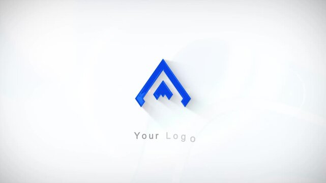4k ultra HD cinematic 3d stroke clean stylish logo intro animation. 4k ultra HD, logo stings, 3d render, a modern clean logo revealed 