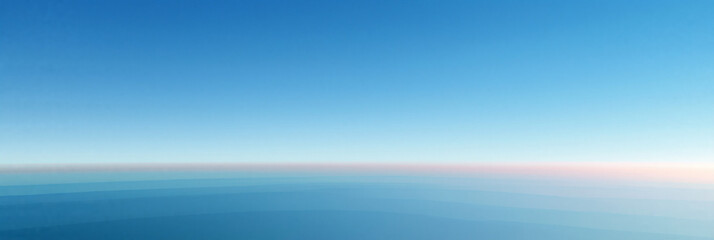 Obraz premium Serene Ocean Horizon: Tranquil Blue Skies and Calming Coastal Scenery