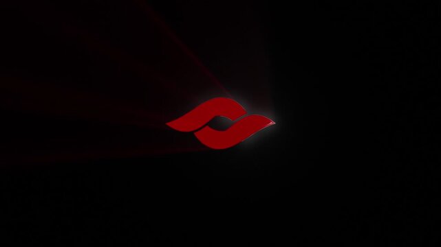 4k ultra HD cinematic energetic blue glowing neon light logo revealer. 3d render, logo stings, modern logo animation