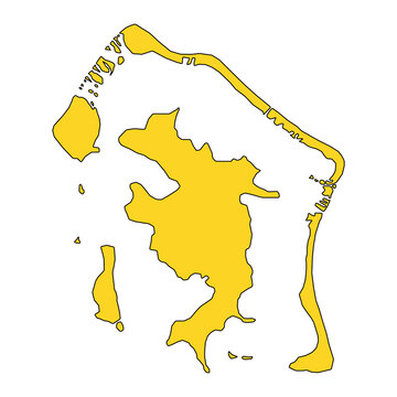 Bora bora island map symbol shape, travel web flat concept icon vector illustration .