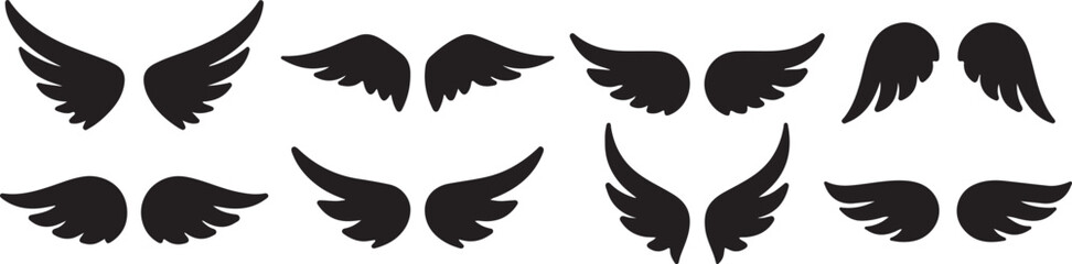 Black angel wings icon set © Md. Musaddik Rahman