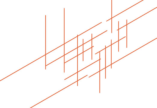 Orange geometric line grid pattern
