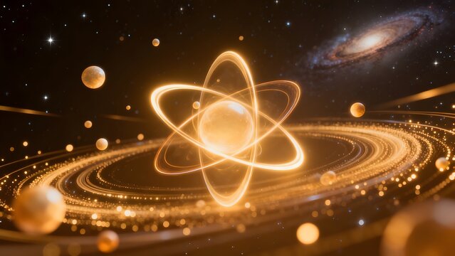 Cosmic atomic structure with planets