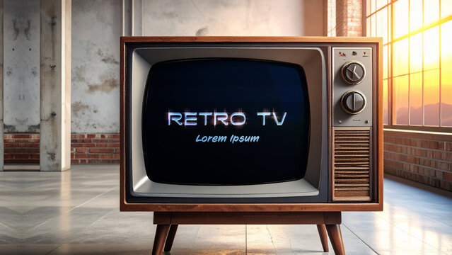 Retro TV Analog Title Reveal &ndash; Vintage Television Static Noise Glitch Opener Widescreen