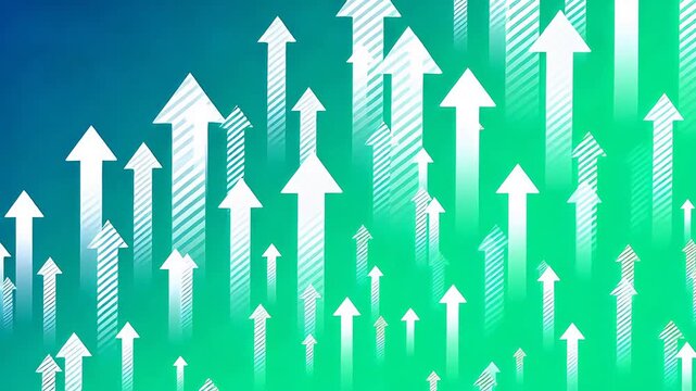 Upward arrows on gradient background