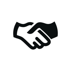 Obraz premium handshake icon vector illustration