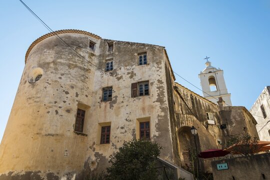 Old house, citadelle of Calvi, Corsica, France