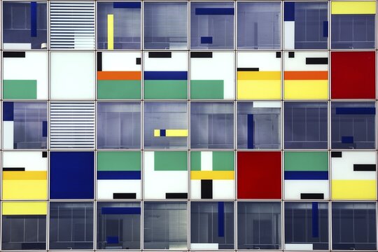 Colorium high-rise, fa&ccedil;ade with coloured glass panels, architect William Alsop, Medienhafen, D&uuml;sseldorf, North Rhine-Westphalia, Germany